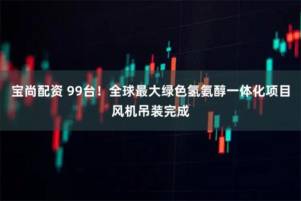宝尚配资 99台！全球最大绿色氢氨醇一体化项目风机吊装完成