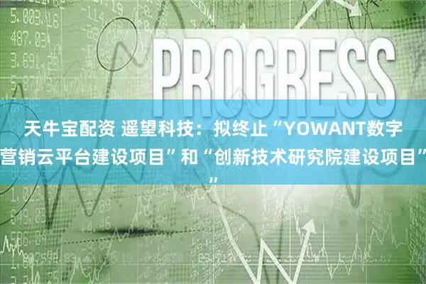 天牛宝配资 遥望科技：拟终止“YOWANT数字营销云平台建设项目”和“创新技术研究院建设项目”